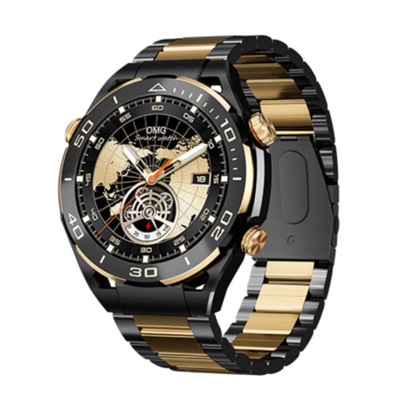 Montre Connectée 260mAh REMAX WATCH17 - 1.53" - Avec 2 Bracelets - Assistant Vocal - IP67 - Noir + Or — REMAX · Smarty Paris 18e